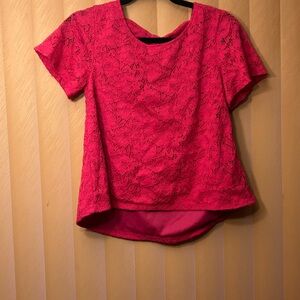 EUC Women's Ob.sess Pink Lace Halter Nylon Top